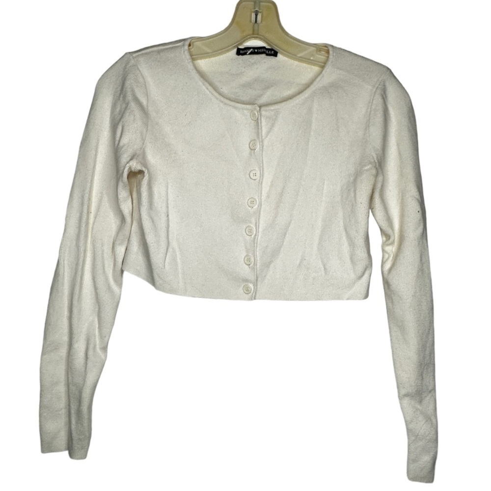 Brandy Melville Cropped Cotton Cardigan Sweater